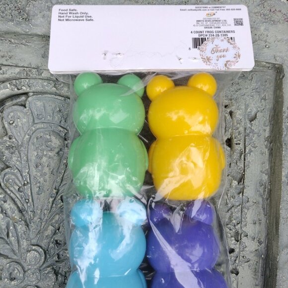 Target Bullseye Playground 4Pk x 2 Frog Shaped Party Treat Containers - Picture 2 of 2